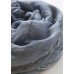 women tassel dark blue cotton linen big scarf casual vintage scarves